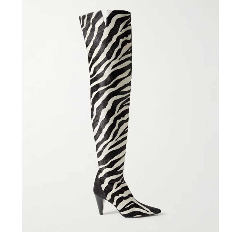 Zebra Print Pointed Toe Conica - Women'S Fashion Winter 2026 recension och pris