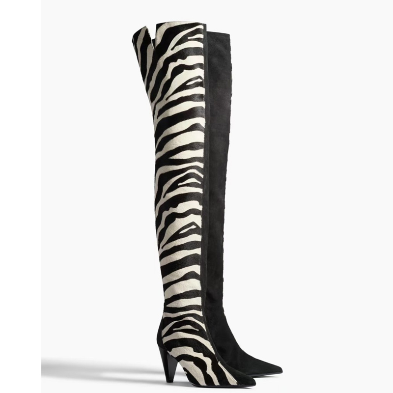 Zebra Print Pointed Toe Conica - Women'S Fashion Winter 2026 recension och pris