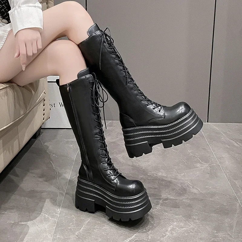 10CM New Women's Roman Long Bo - Women'S Fashion Leather Boots recension och pris