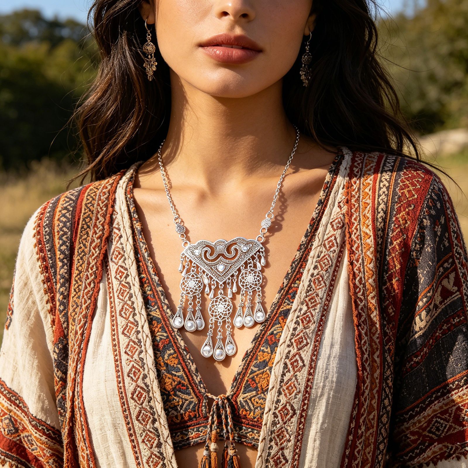 Ethnic Hollow Geometry Pendant - Women Fashion Pakistan recension och pris