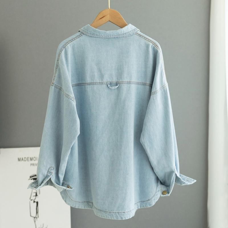 Women's Shirt Spring Autumn Ko - Women'S Fashion Denim Jacket recension och pris